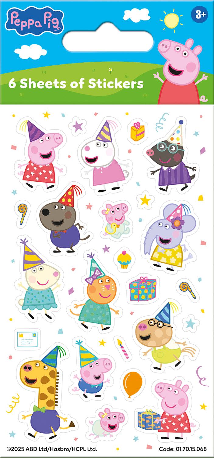 New Peppa Pig Party Sticker Pack with Evie - Anilas UK
