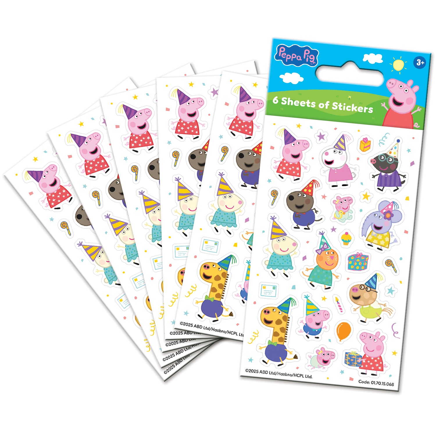 New Peppa Pig Party Sticker Pack with Evie - Anilas UK