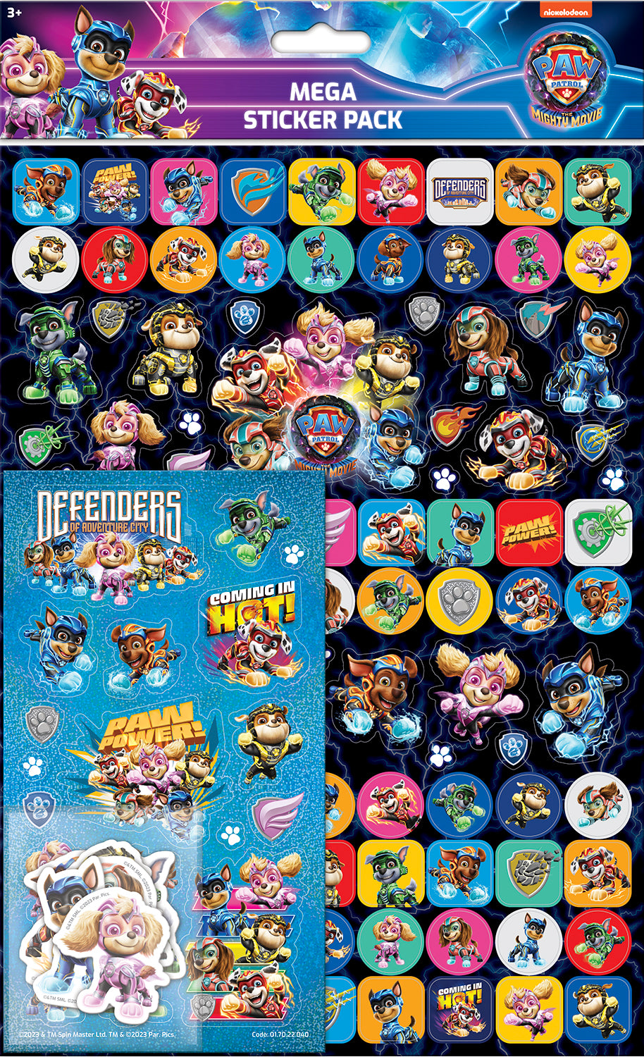 Paw Patrol The Mighty Move Mega Sticker Pack - Anilas UK