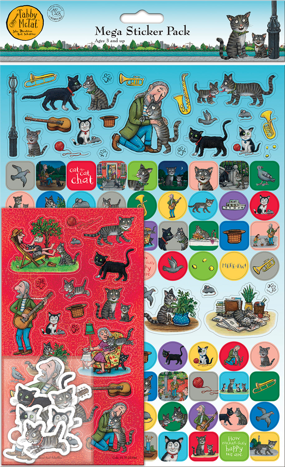 Tabby McTat Mega Sticker Pack - Anilas UK