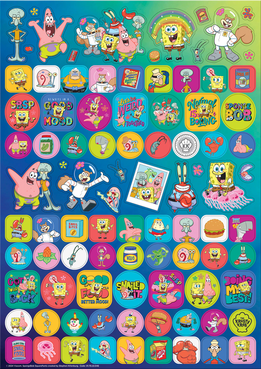 Spongebob Sticker Math SpongeBob SquarePants Mega Sticker Pack | Anilas UK