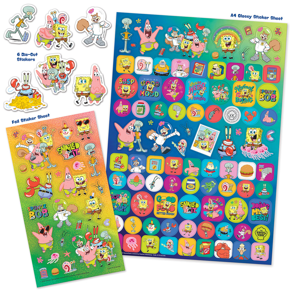 Spongebob Sticker Math SpongeBob SquarePants Mega Sticker Pack | Anilas UK