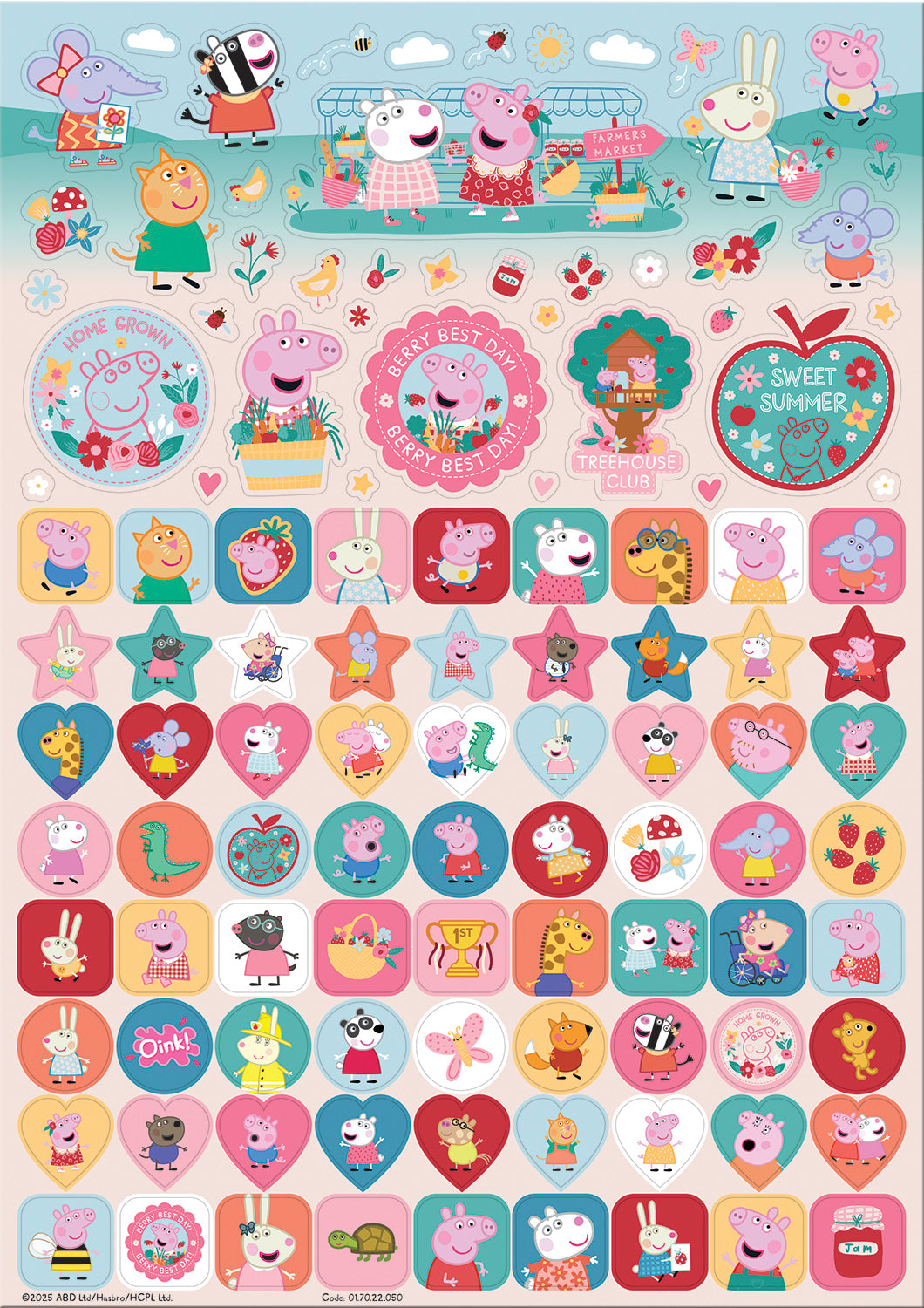 Peppa Pig Summer Mega Sticker Pack - Anilas UK