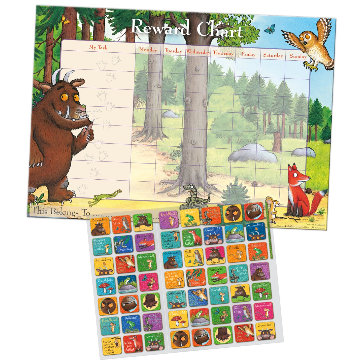 The Gruffalo Reward Chart - Anilas UK