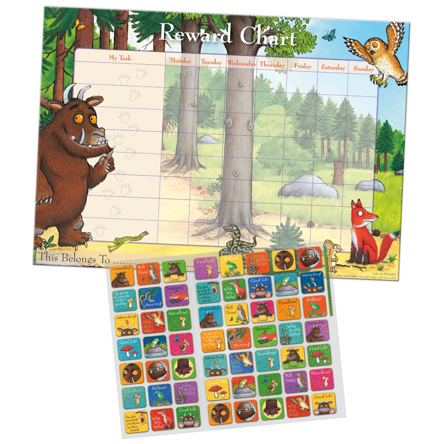 The Gruffalo Reward Chart - Anilas UK