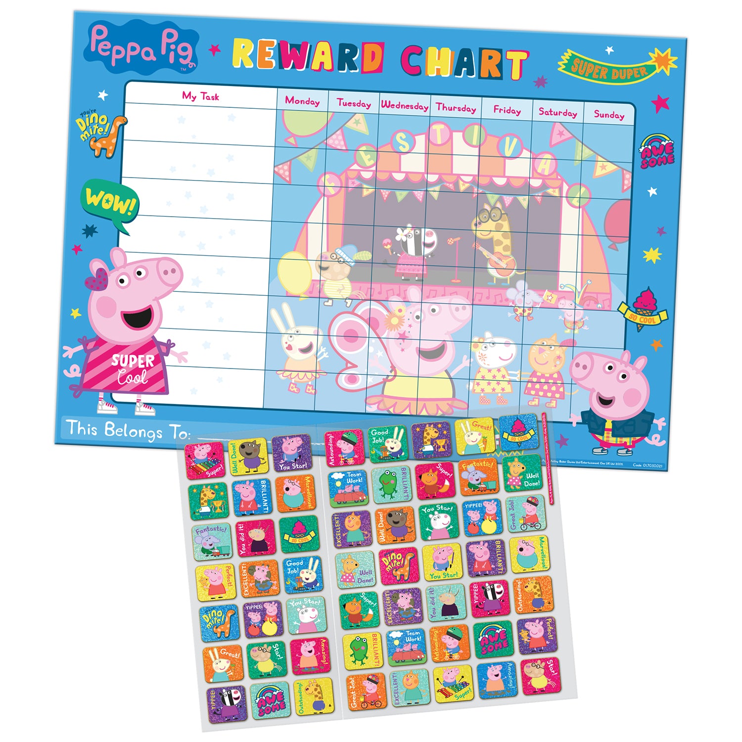 Peppa Pig Reward Chart - Anilas UK