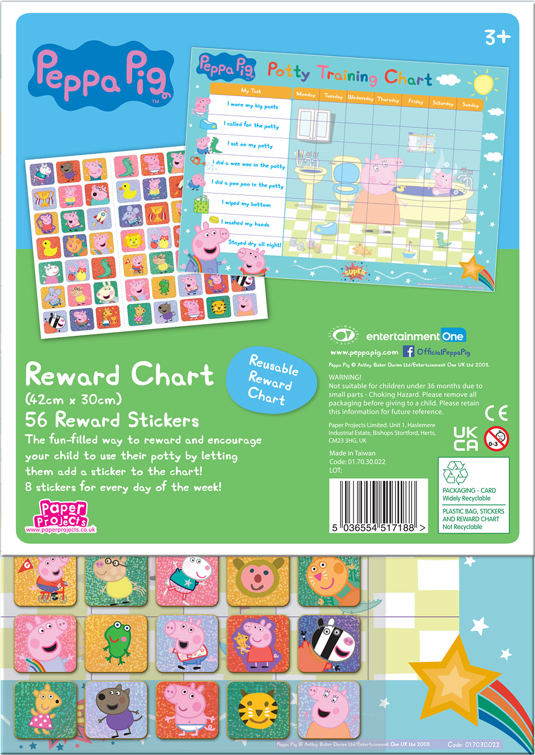 Peppa Pig Potty Training Reward Chart - Anilas UK