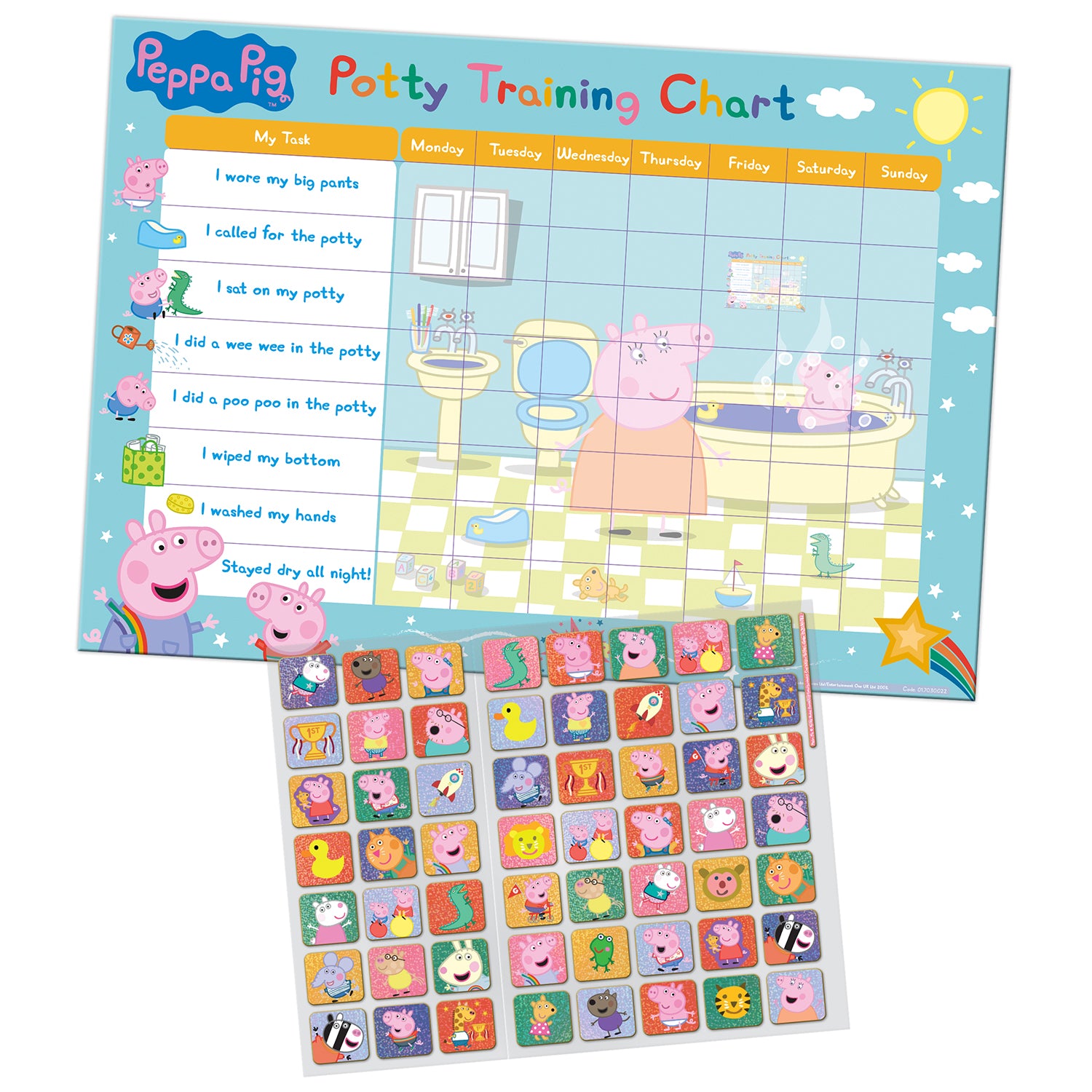 Peppa Pig Potty Training Reward Chart - Anilas UK