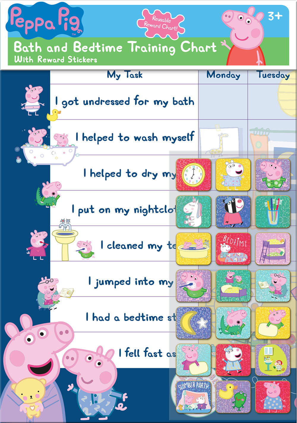 Peppa Pig Bath and Bedtime Training Reward Chart