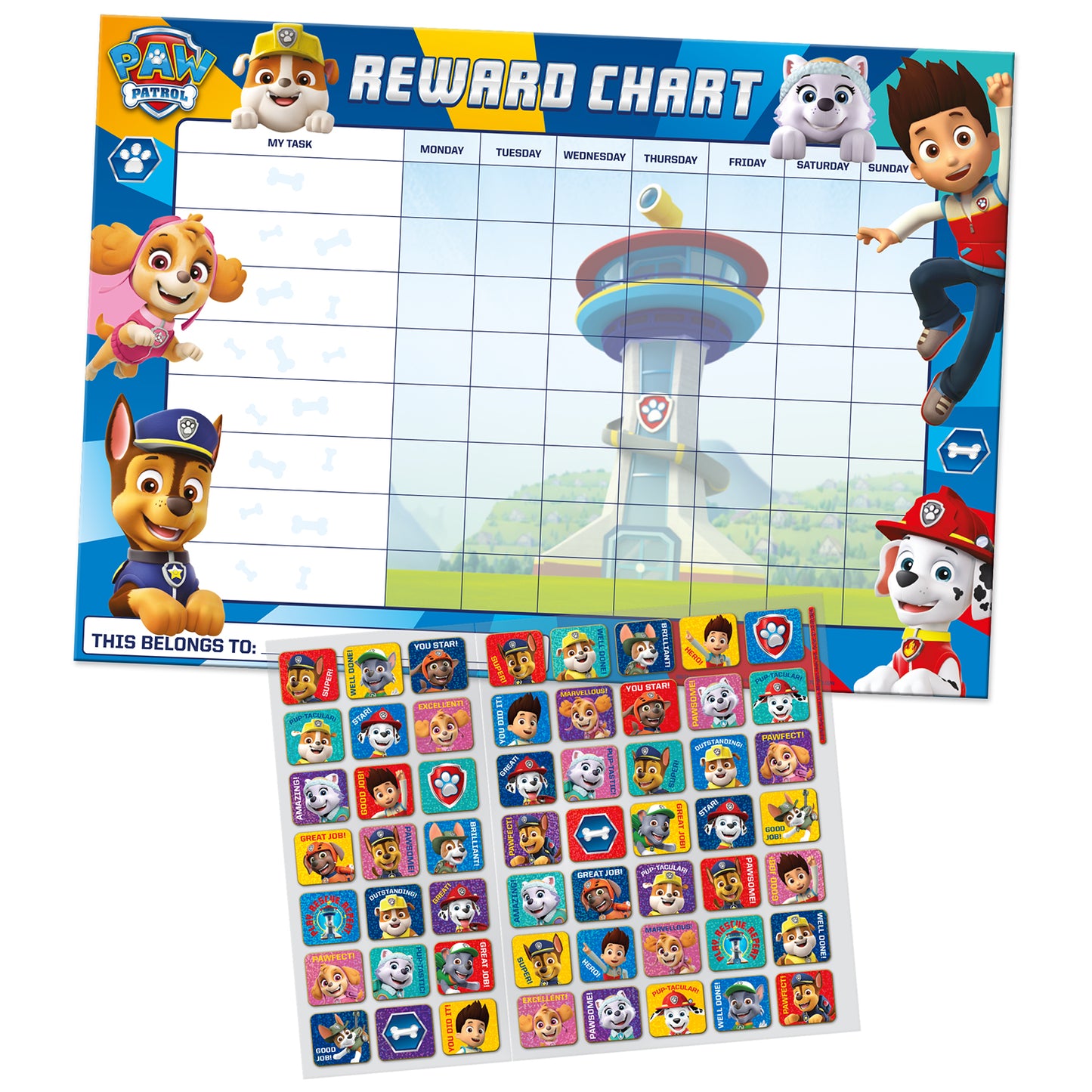 Paw Patrol Reward Chart
