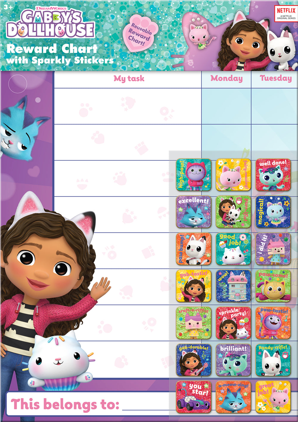 Gabby's Dollhouse Reward Chart - Anilas UK