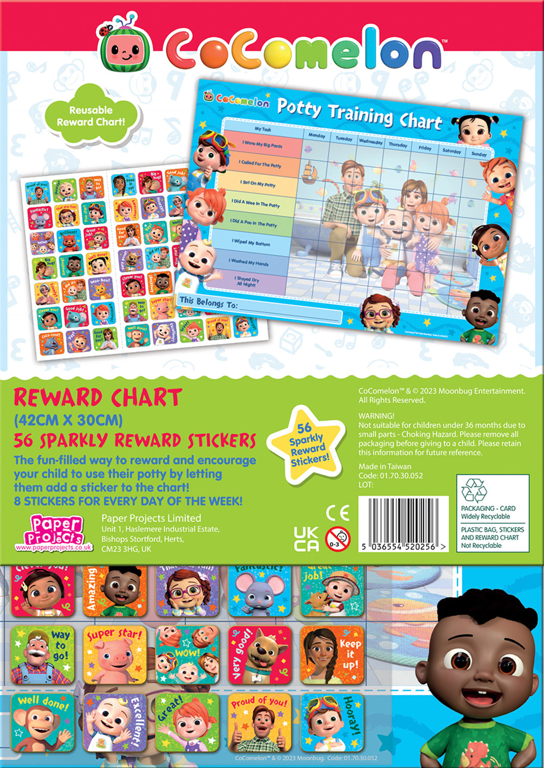 Cocomelon Potty Training Reward Chart - Anilas UK