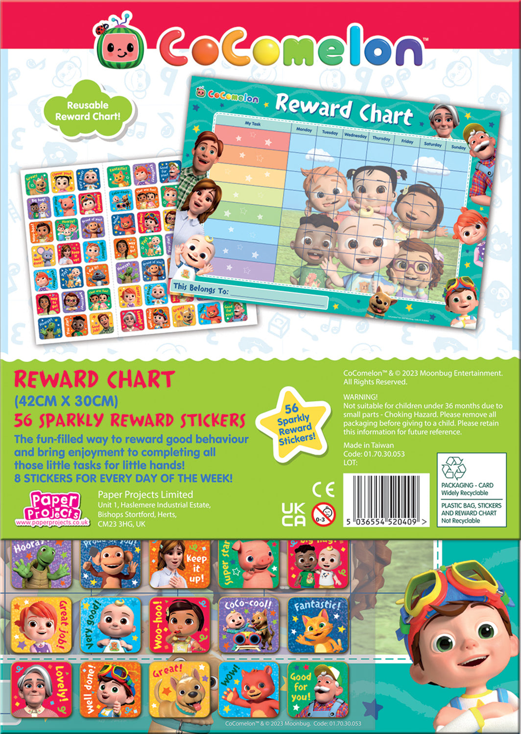 Cocomelon Reward Chart - Anilas UK