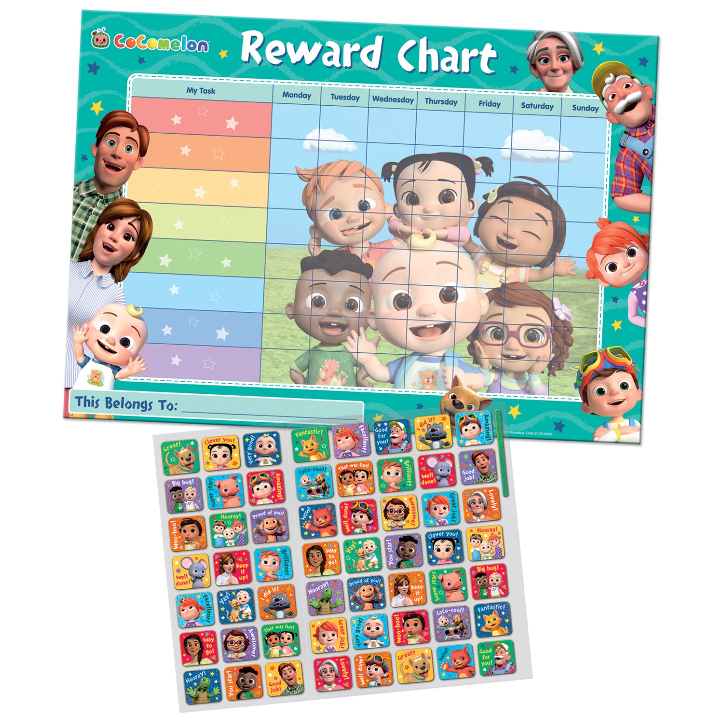 Cocomelon Reward Chart - Anilas UK