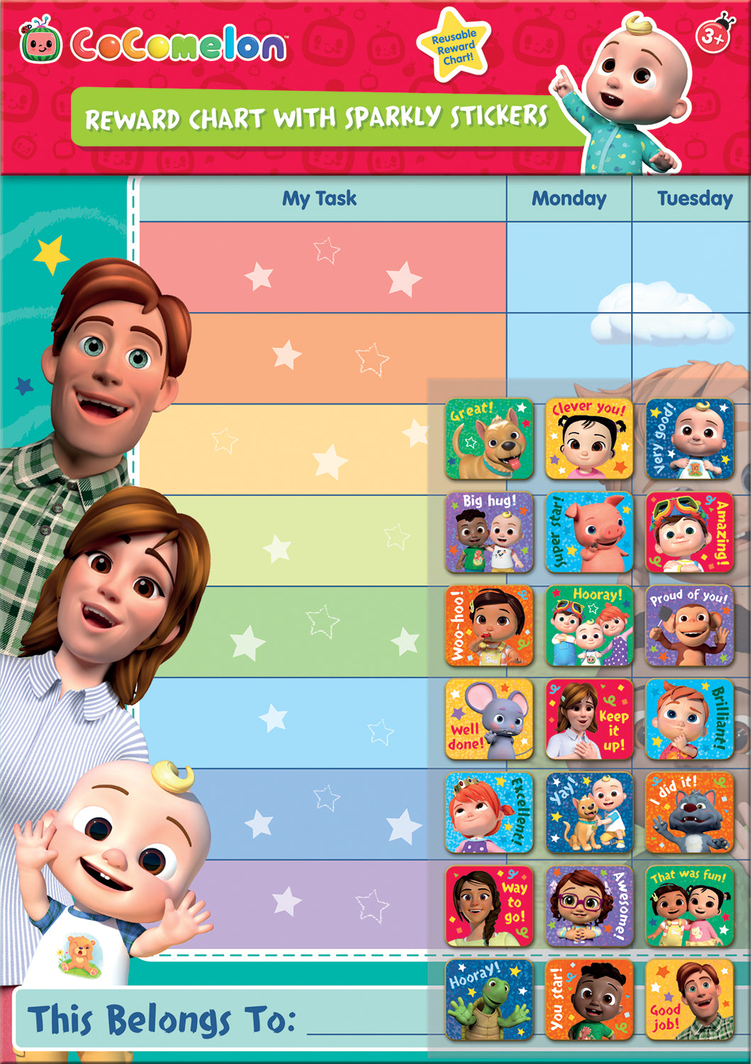 Cocomelon Reward Chart - Anilas UK