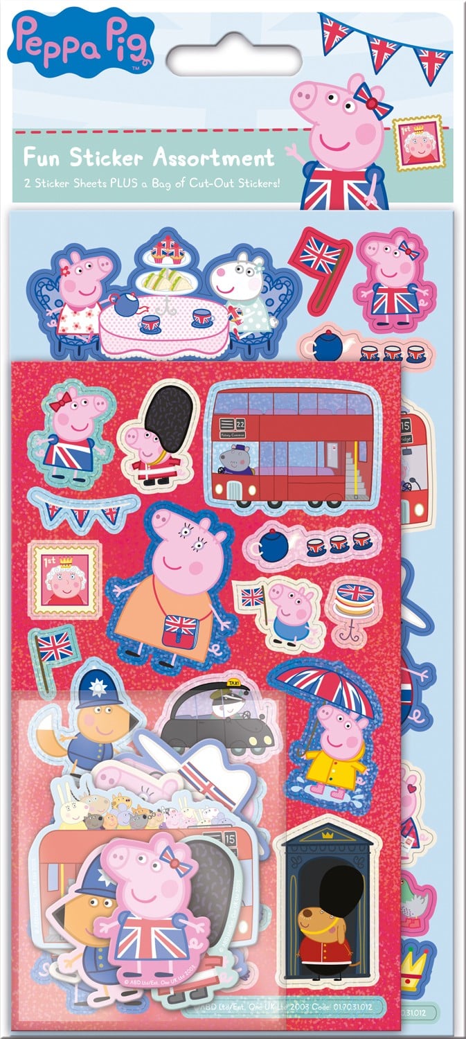Peppa Pig Glorious Britain Sticker Assortment - Anilas UK