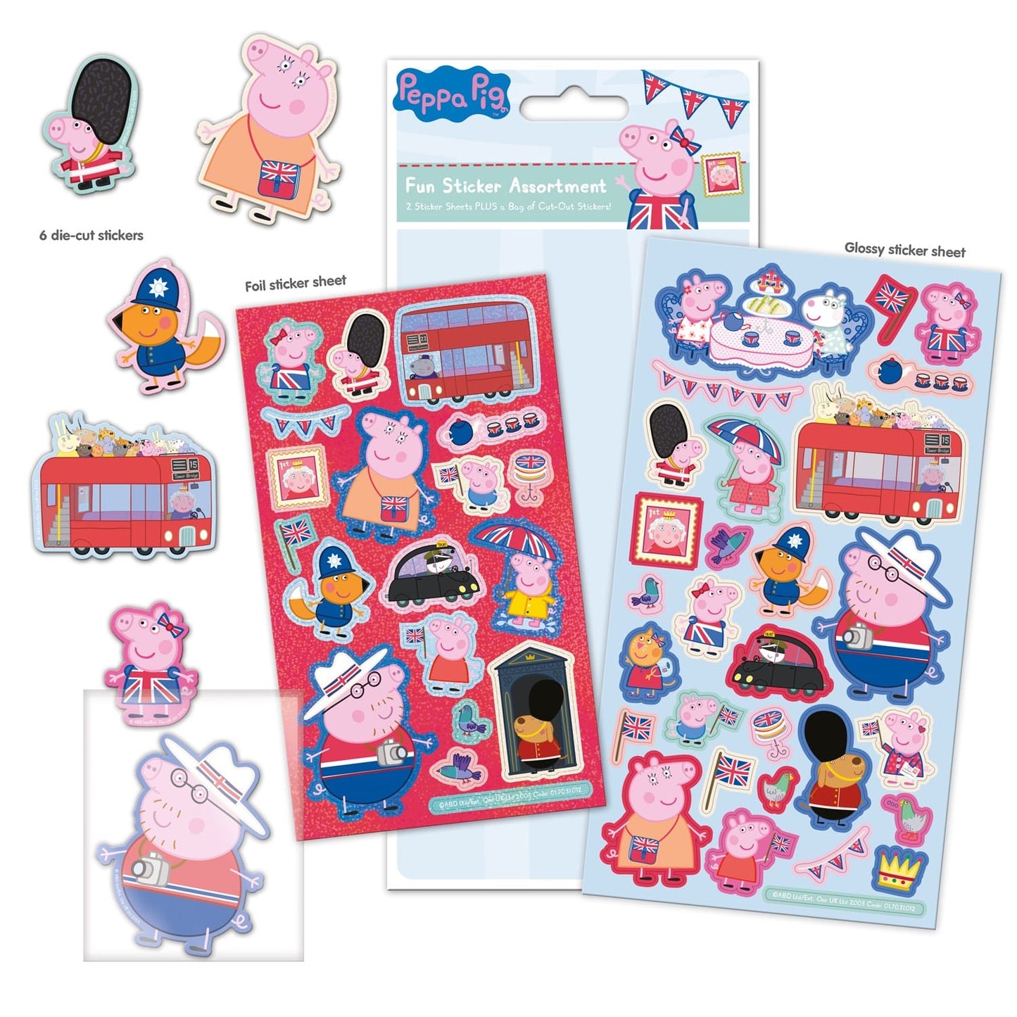 Peppa Pig Glorious Britain Sticker Assortment - Anilas UK