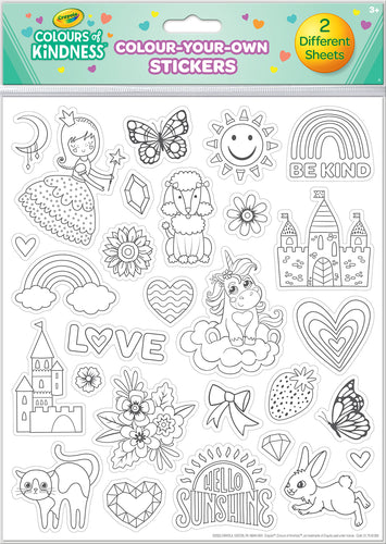Crayola Colour-Your-Own Stickers (Pretty Life) - Anilas UK