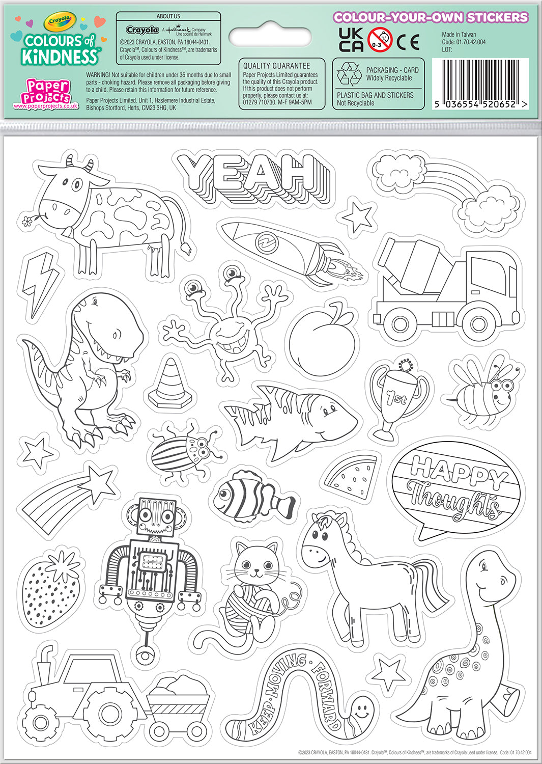 Crayola Colour-Your-Own Stickers (Cool Time) - Anilas UK
