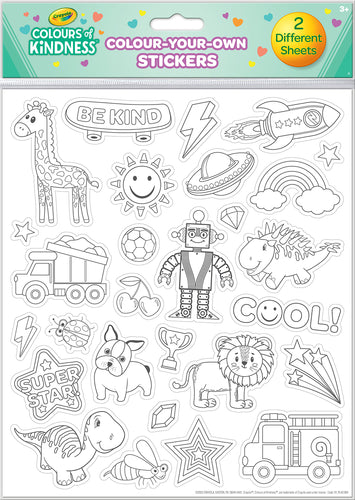 Crayola Colour-Your-Own Stickers (Cool Time) - Anilas UK