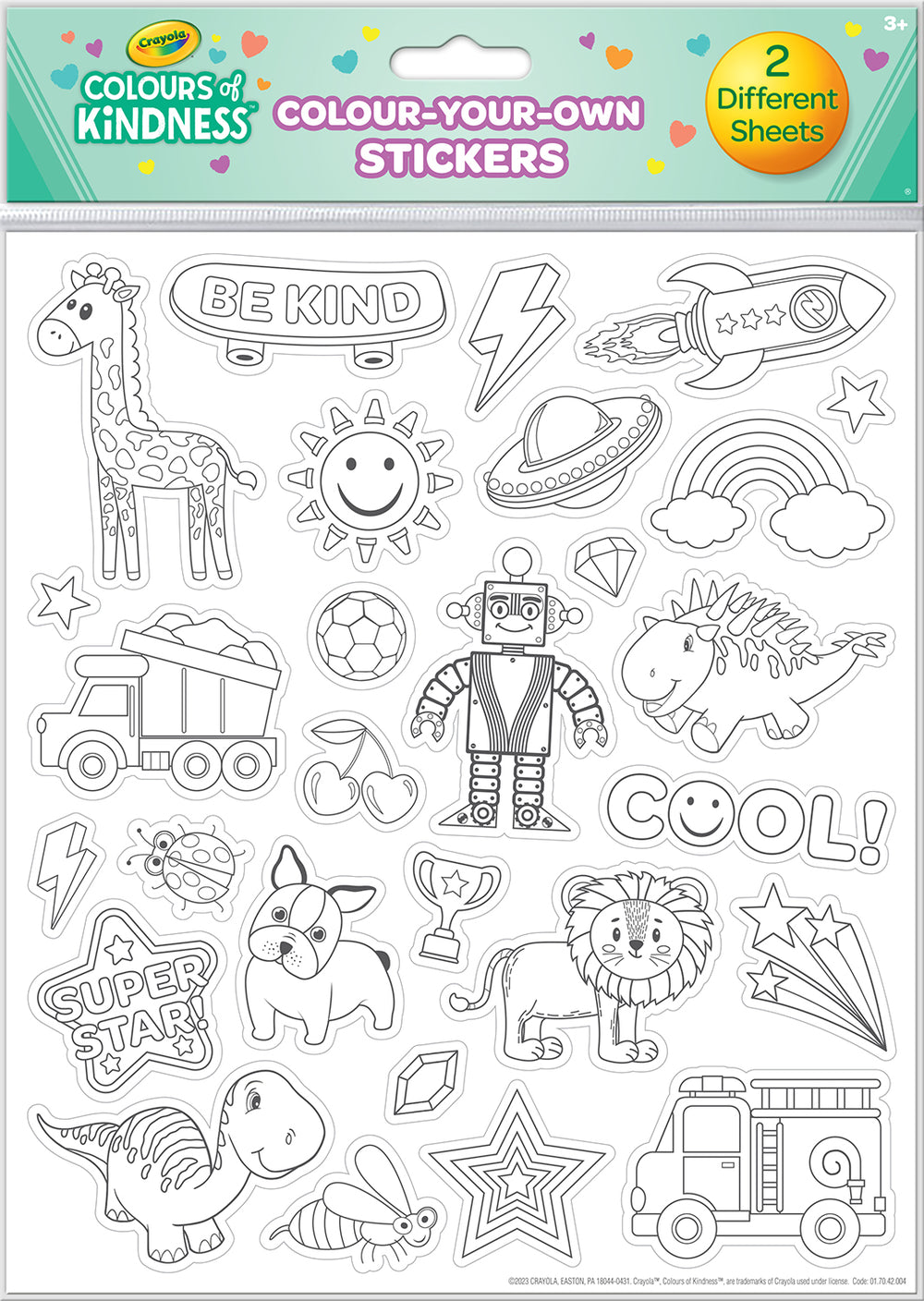 Crayola Colour-Your-Own Stickers (Cool Time) - Anilas UK