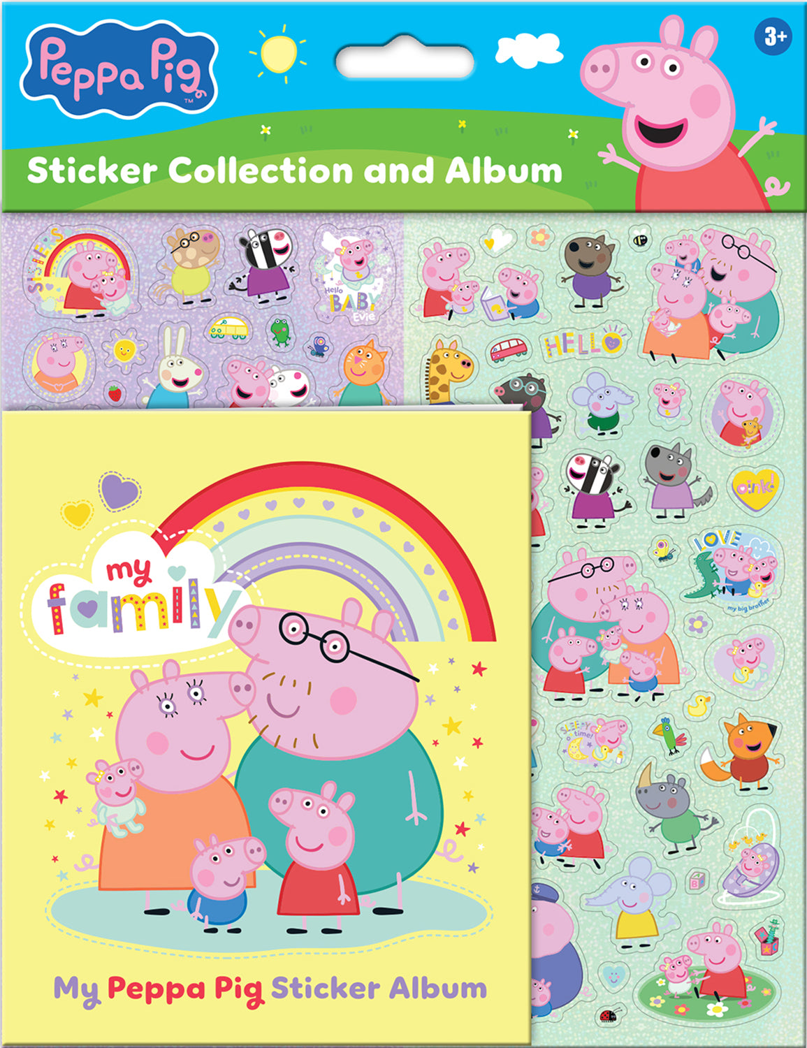 New Peppa and Evie Pig Family Sticker Collection and Album - Anilas UK