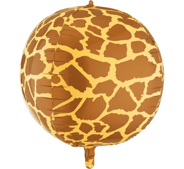 Giraffe Print Foil Ball Balloon, 75 cm