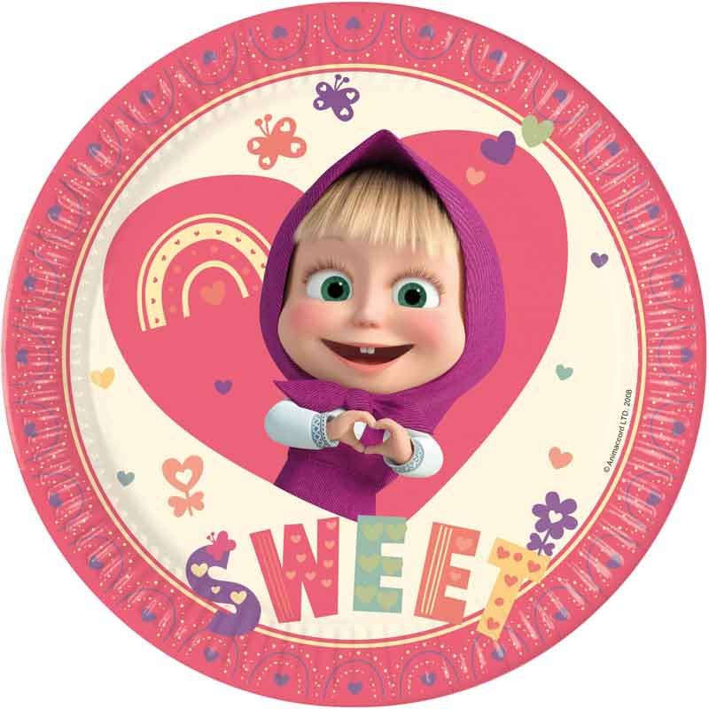 Masha Sweet Heart Party Pack for 16 people