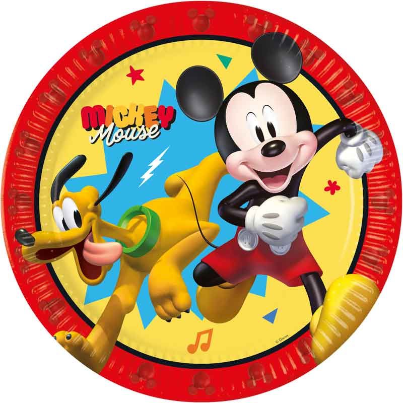 Mickey Jump Into Fun Paper Plates - 23cm (Pack of 8) - Anilas UK