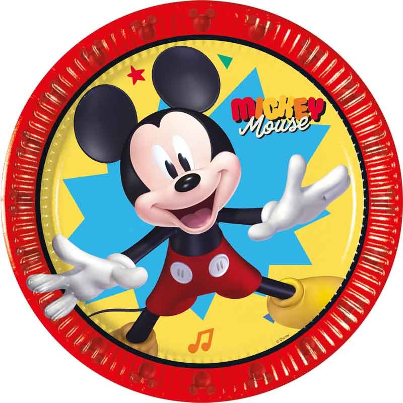 Mickey Jump Into Fun Paper Plates - 20cm (Pack of 8) - Anilas UK