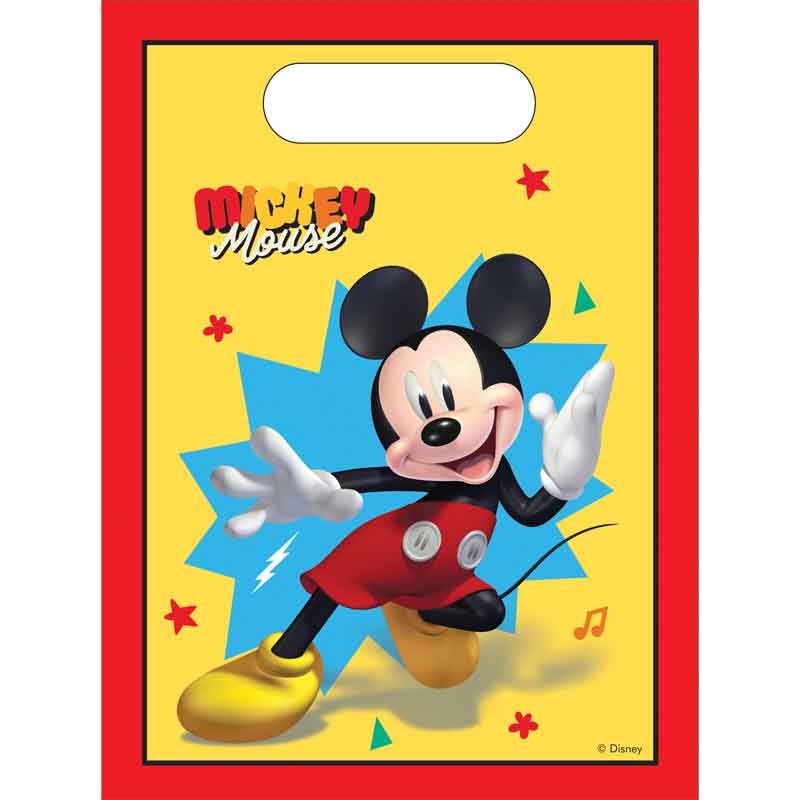 Disney Mickey Jump Into Fun Paper Party Bags (Pack of 4) - Anilas UK