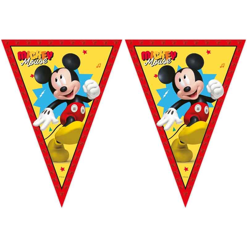 Disney Mickey Jump Into Fun Paper Triangle Flag Banner - Anilas UK