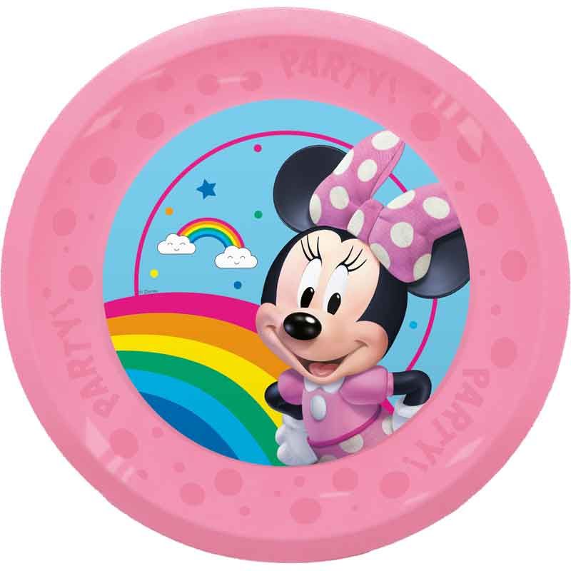 Minnie Rainbow Reusable Plate - 21cm (Pack of 1) - Anilas UK