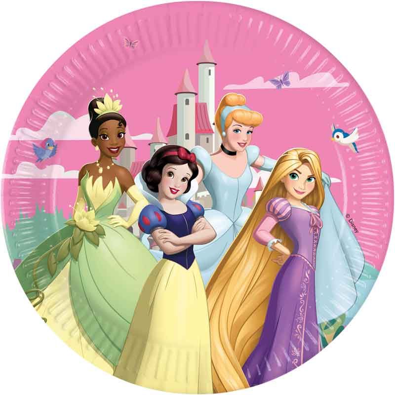 Princess Create Your World Paper Plates - 23cm (Pack of 8) - Anilas UK