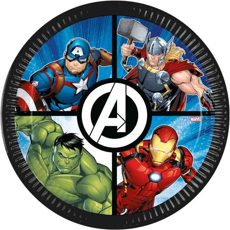 Avengers Evergreen Paper Plates - 23cm (Pack of 8) - Anilas UK