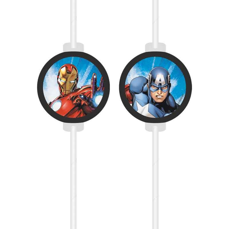 Avengers Evergreen Paper Straws (Pack of 4) - Anilas UK