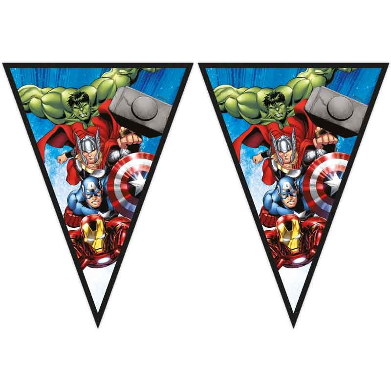 Avengers Evergreen Paper Triangle Flag Banner - Anilas UK