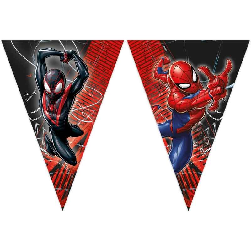 Spiderman World Of Webs Paper Flag Banner - Anilas UK