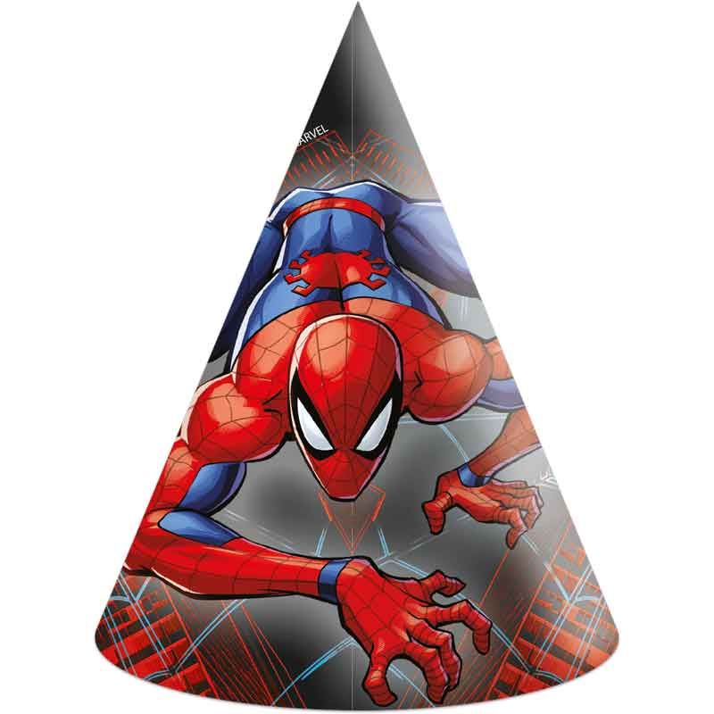 Spiderman World Of Webs Paper Hats (Pack of 6) - Anilas UK