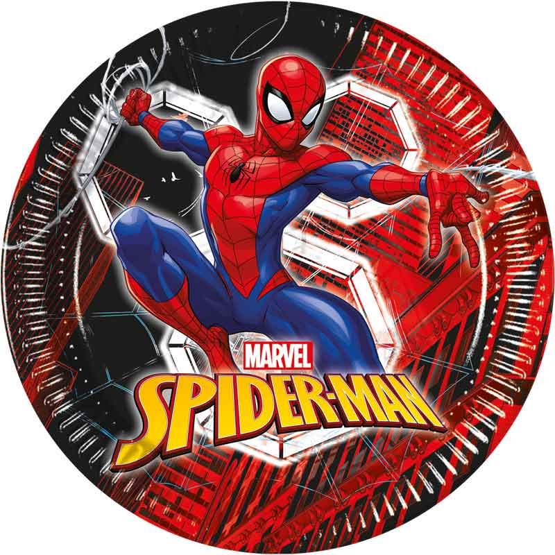 Spiderman World Of Webs Paper Plates - 23cm (Pack of 8) - Anilas UK