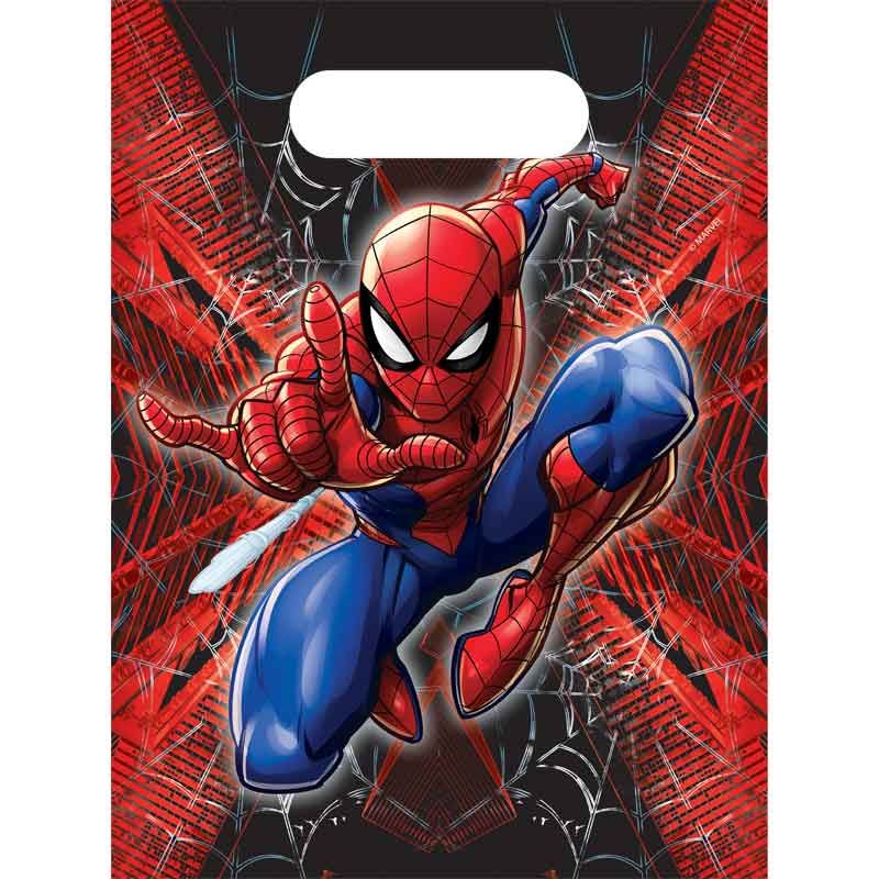 Spiderman World Of Webs Paper Party Bags (Pack of 4) - Anilas UK