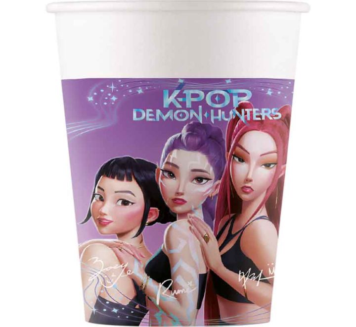K-pop Demon Hunters Paper Cups (Pack of 8) - Anilas UK