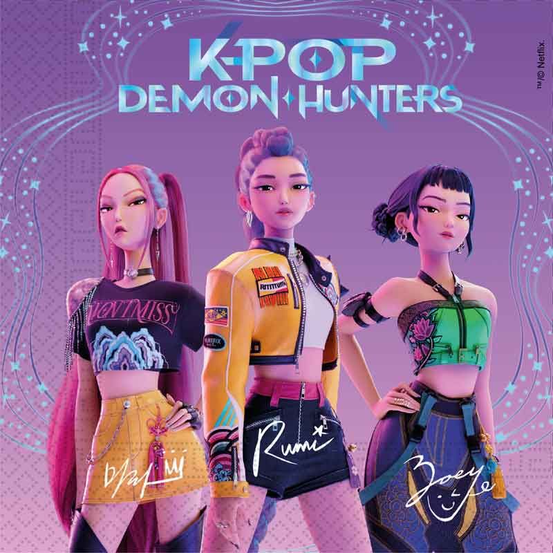 K-pop Demon Hunters Paper Napkins (Pack of 20) - Anilas UK