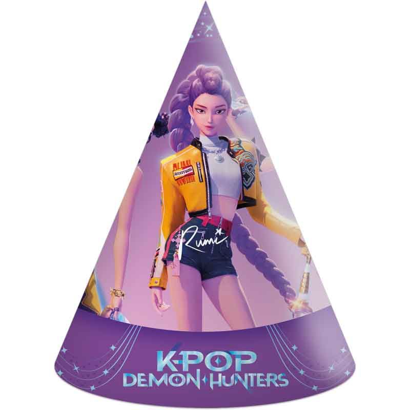 KPop Demon Hunters Party Hats (Pack of 6) - Anilas UK