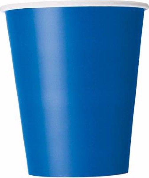Royal Blue Paper Party Cups (Pack of 14) - Anilas UK