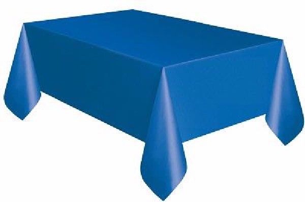 Royal Blue Plastic Table Cover (137x274 cm) - Anilas UK