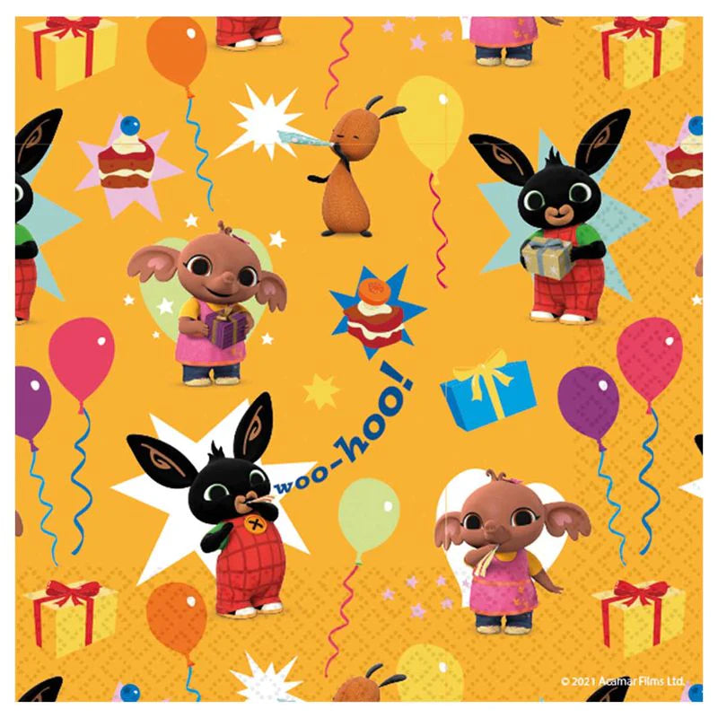 Complete Bing Themed Party Pack for 8 people Including Tableware and Favours - Anilas UK