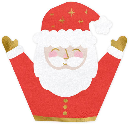 Christmas Santa Shaped Napkins (Pack of 20) - Anilas UK