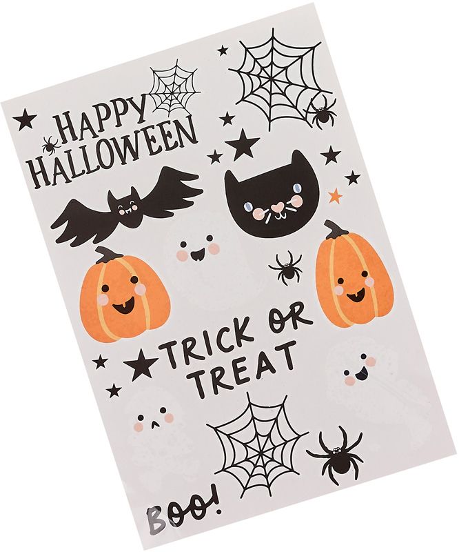 2 Halloween Character Temporary Tattoos Sheets - Anilas UK
