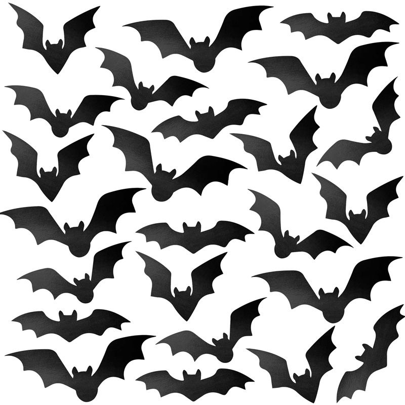 Halloween Bat Window Clings Pack of 24 - Anilas UK